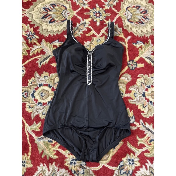 Maxine of Hollywood Other - Vtg Maxine Of Hollywood Swimsuit 14 Beach Tropical One Piece Rockabilly Retro